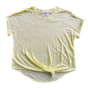 Lou & Greg x LOFT Linen knot tie front top